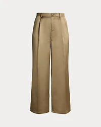 Satin Charmeuse Wide-Leg Pant
