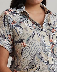 Relaxed Fit Print Short-Sleeve Shirt