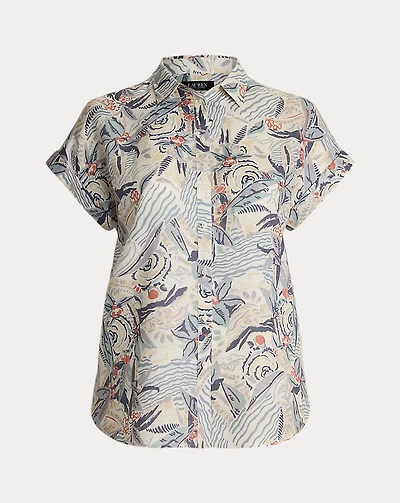 Relaxed Fit Print Short-Sleeve Shirt