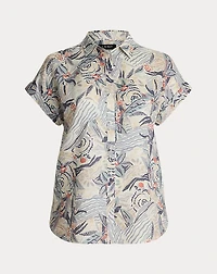Relaxed Fit Print Short-Sleeve Shirt
