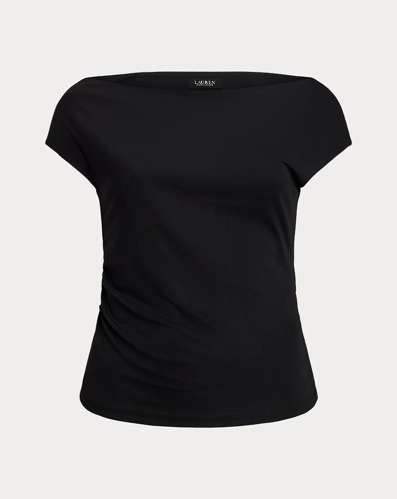 Jersey Asymmetrical Off-the-Shoulder Top