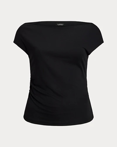 Jersey Asymmetrical Off-the-Shoulder Top
