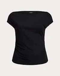 Jersey Asymmetrical Off-the-Shoulder Top