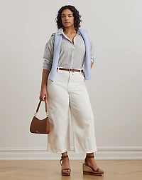 Oversize Striped Cotton Voile Shirt
