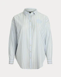 Oversize Striped Cotton Voile Shirt