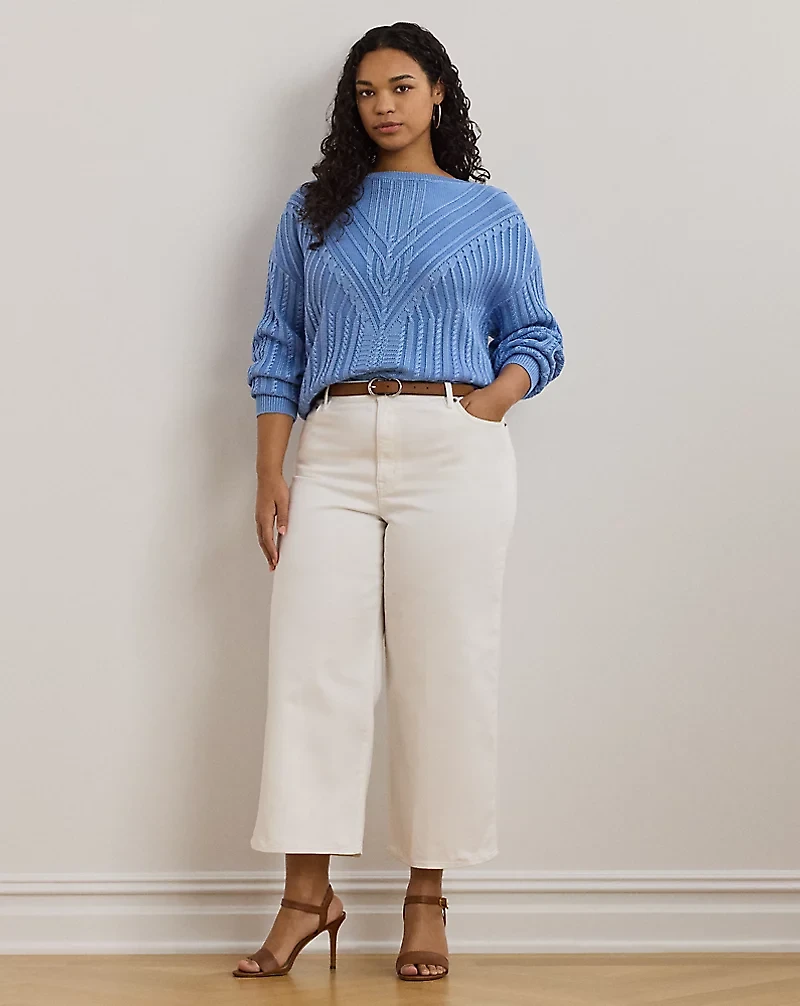 High-Rise Wide-Leg Cropped Jean