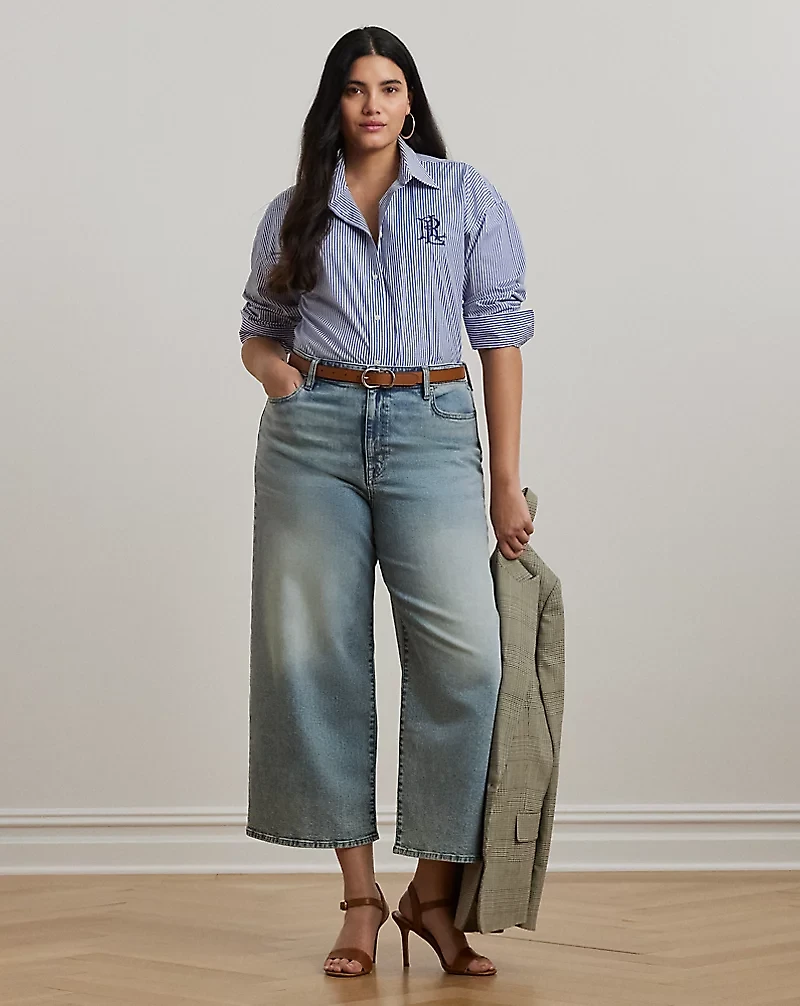 High-Rise Wide-Leg Cropped Jean