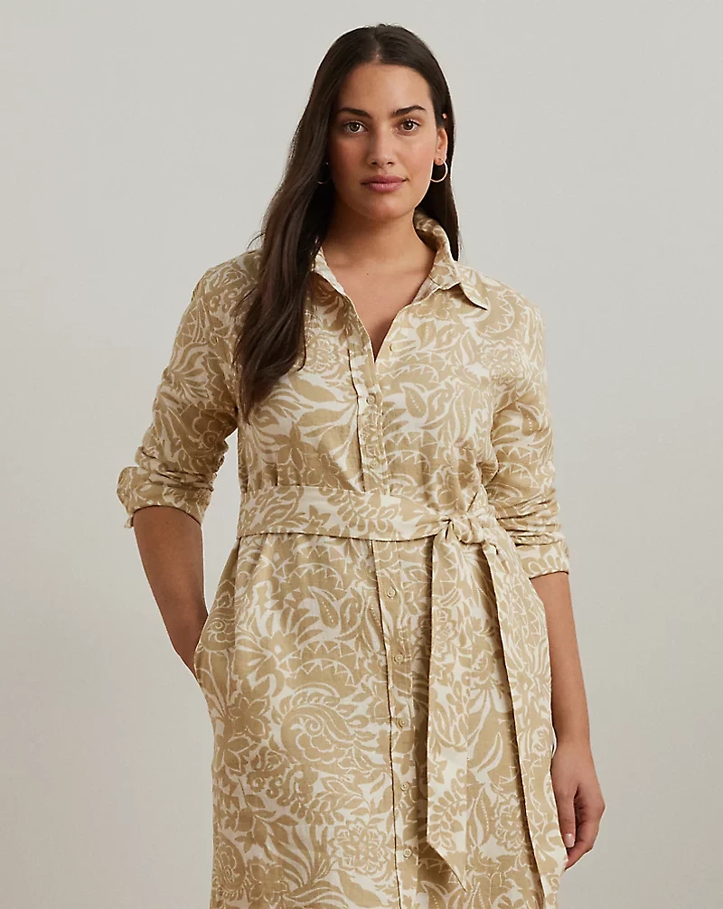 Floral Linen Shirtdress