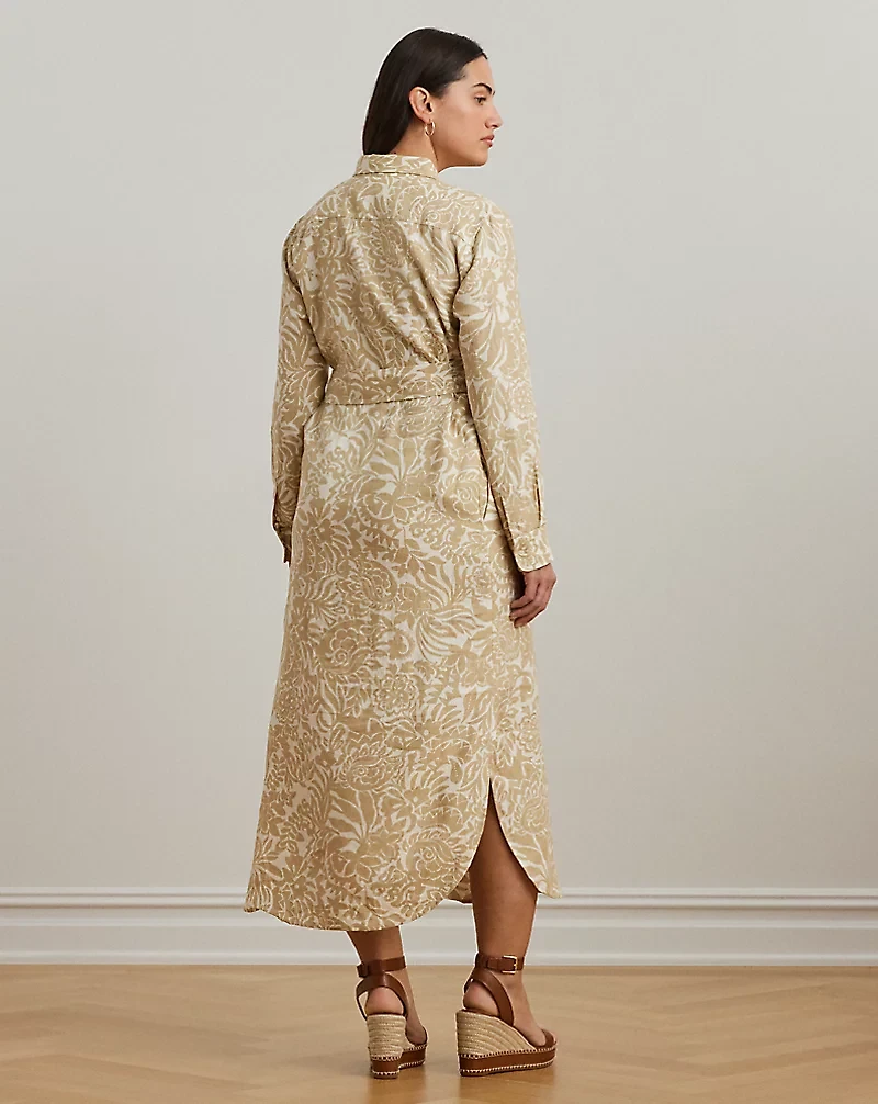 Floral Linen Shirtdress