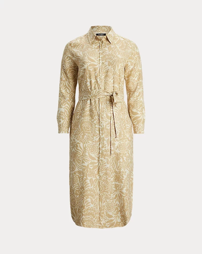 Floral Linen Shirtdress