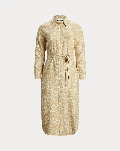 Floral Linen Shirtdress