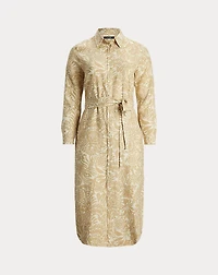 Floral Linen Shirtdress