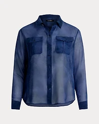 Classic Fit Print Chiffon Shirt