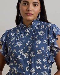 Floral Belted Georgette Shirtdress