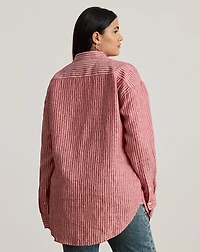 Relaxed Fit Striped Linen Shirt