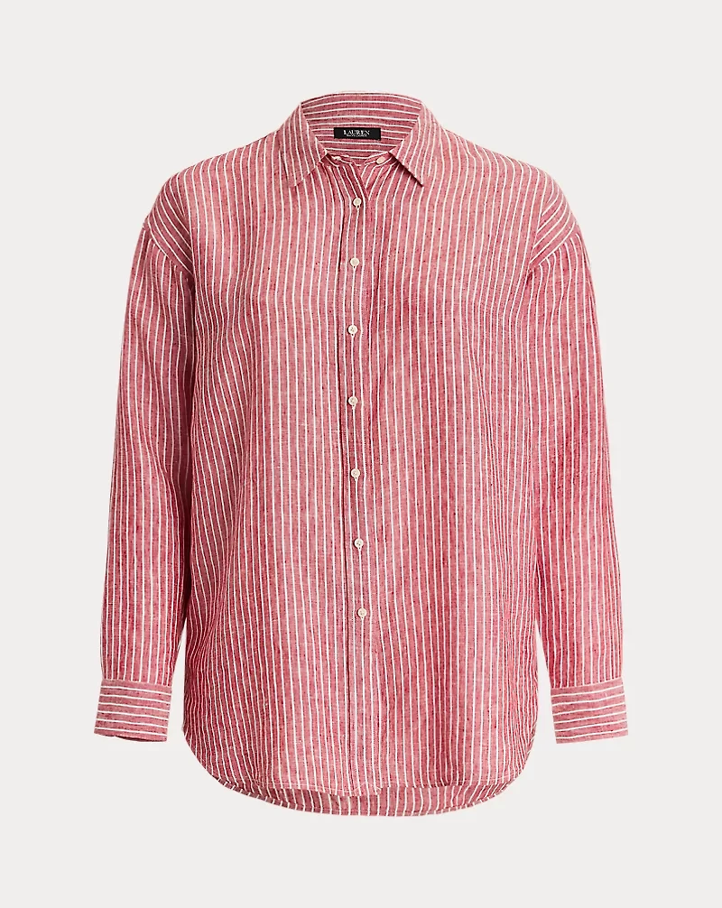 Relaxed Fit Striped Linen Shirt