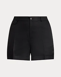 Pleated Linen-Blend Twill Short