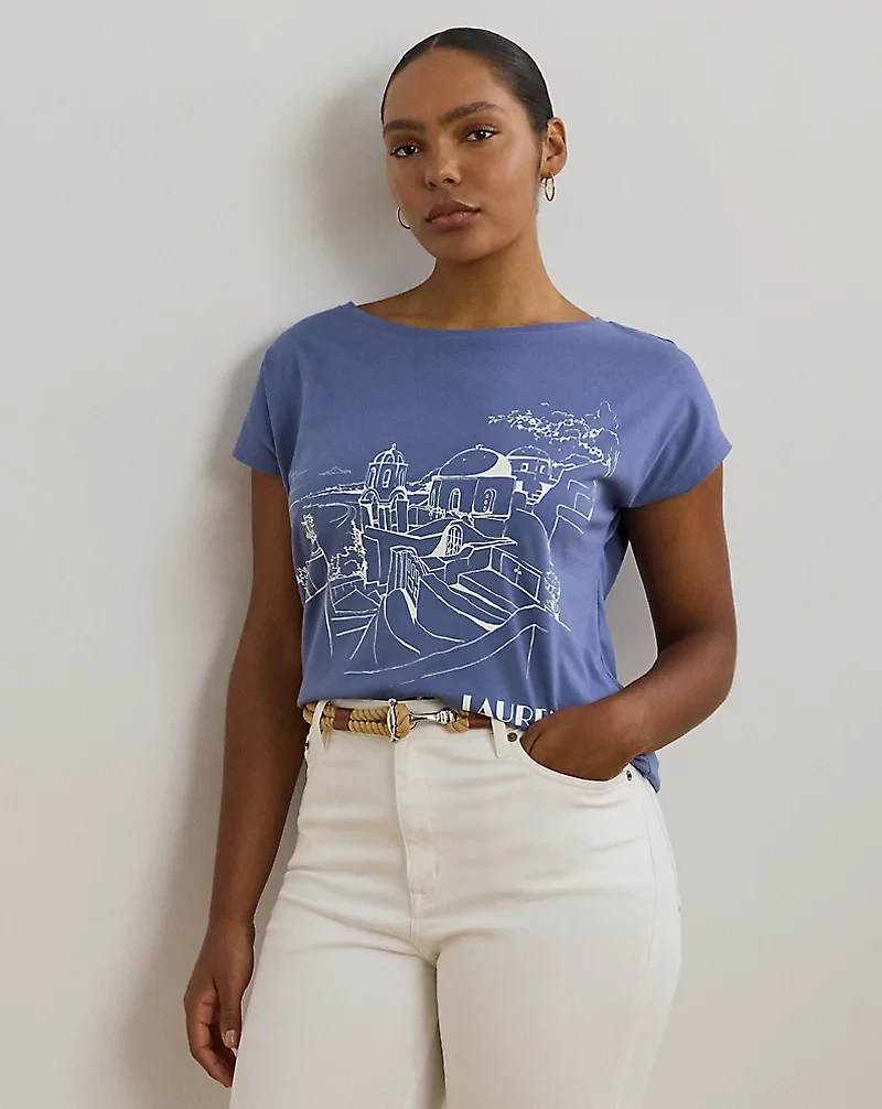 Cotton-Blend Jersey Graphic Tee