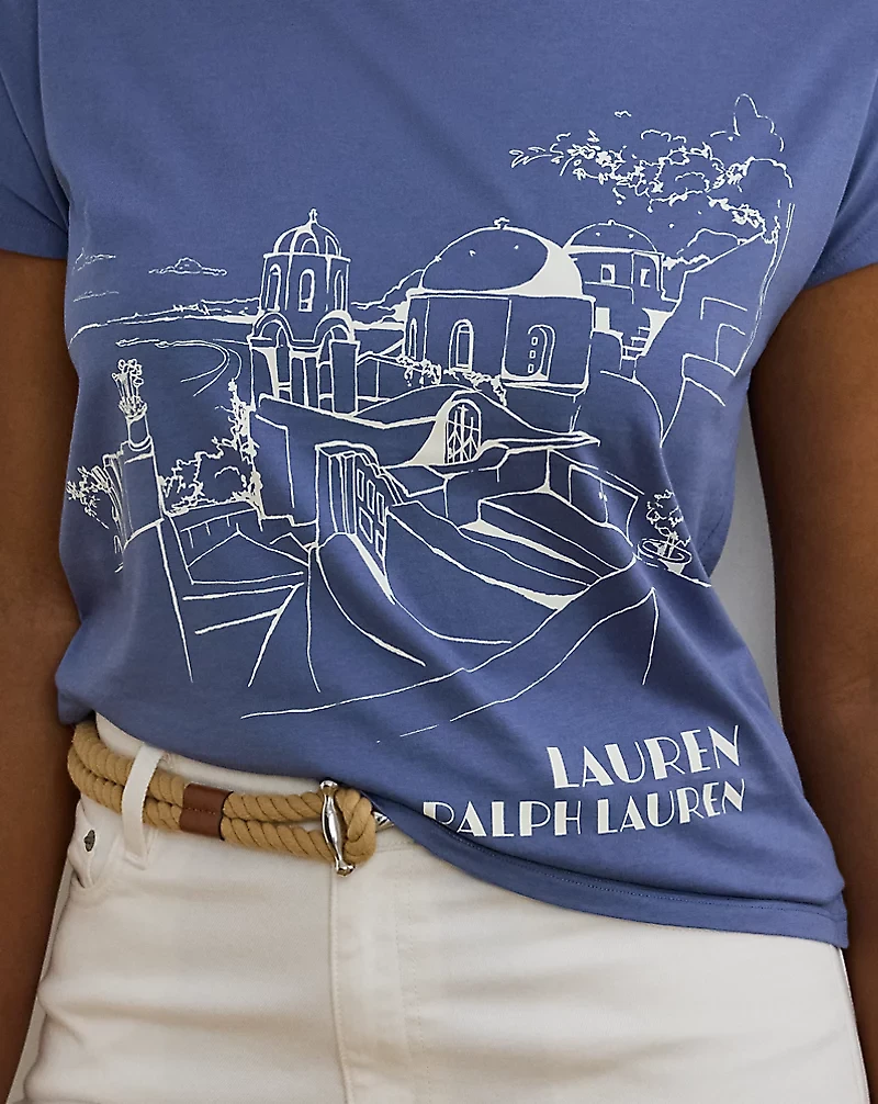 Cotton-Blend Jersey Graphic Tee