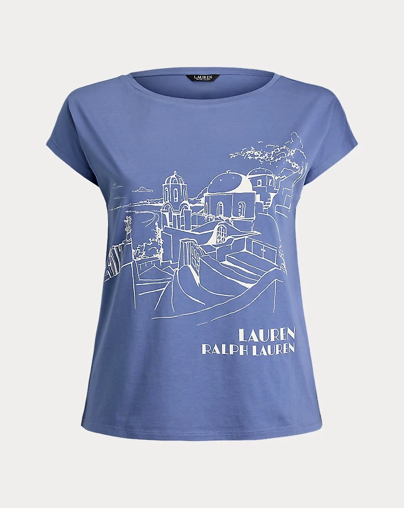 Cotton-Blend Jersey Graphic Tee