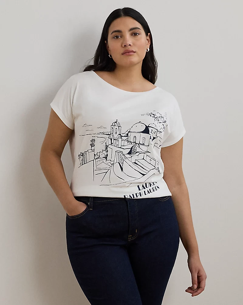 Cotton-Blend Jersey Graphic Tee