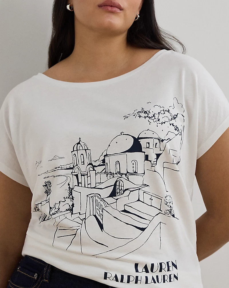 Cotton-Blend Jersey Graphic Tee
