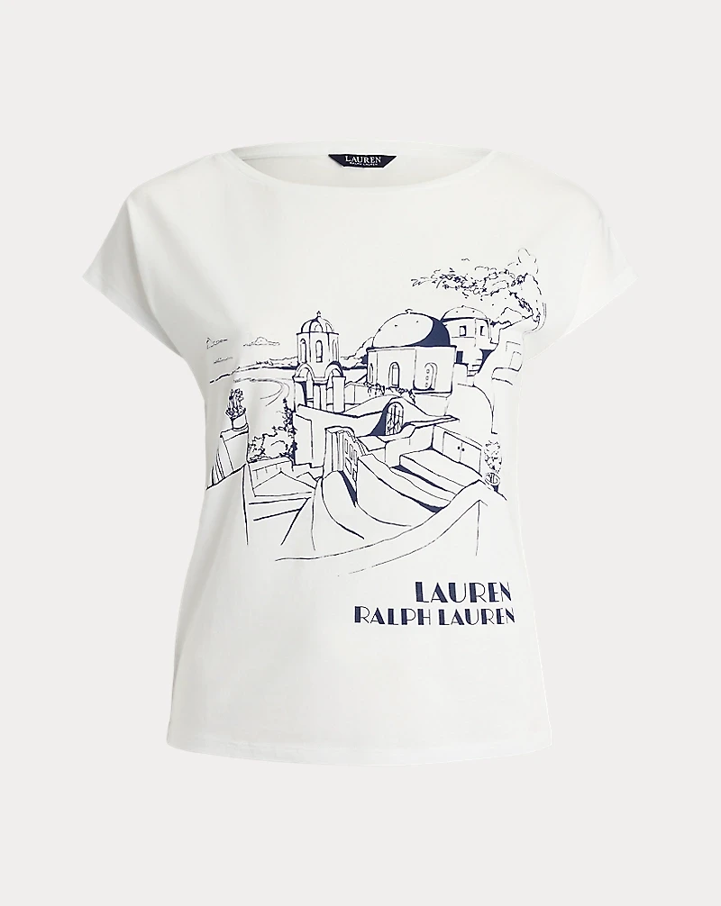 Cotton-Blend Jersey Graphic Tee