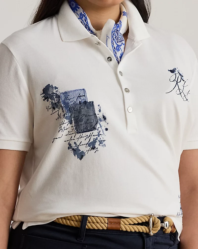 Patchwork Piqué Polo Shirt