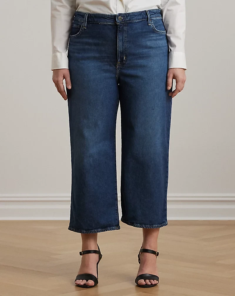 High-Rise Wide-Leg Cropped Jean
