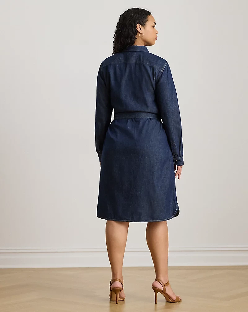 Belted Denim Shirtdress