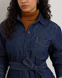 Belted Denim Shirtdress