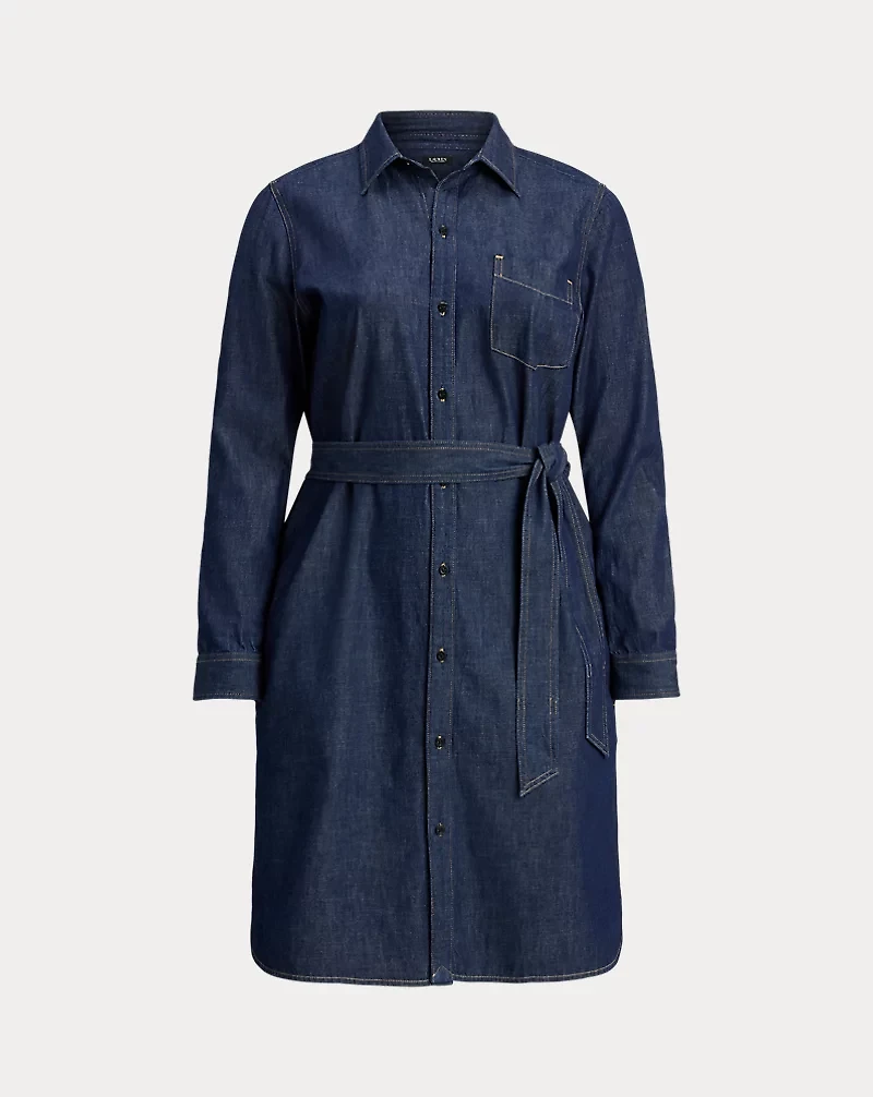 Belted Denim Shirtdress