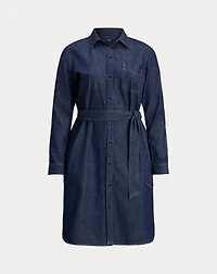 Belted Denim Shirtdress