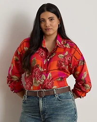 Relaxed Fit Floral Linen Shirt
