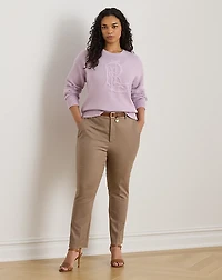 Embroidered-Logo Combed Cotton Sweater