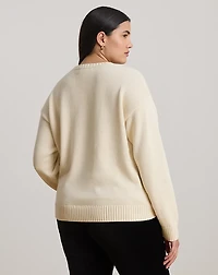 Embroidered Cotton Crewneck Sweater
