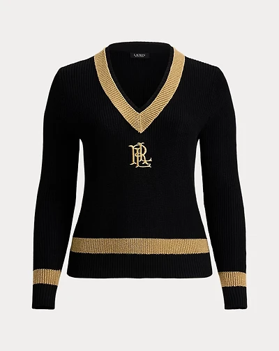 Metallic-Trim Cricket Sweater