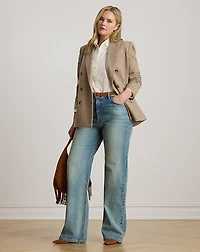 Double-Breasted Wool-Blend Twill Blazer