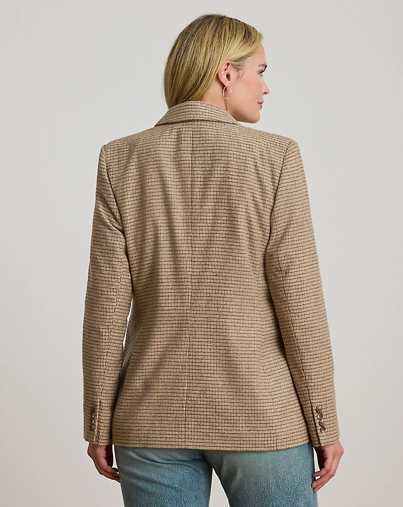 Double-Breasted Wool-Blend Twill Blazer