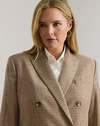 Double-Breasted Wool-Blend Twill Blazer