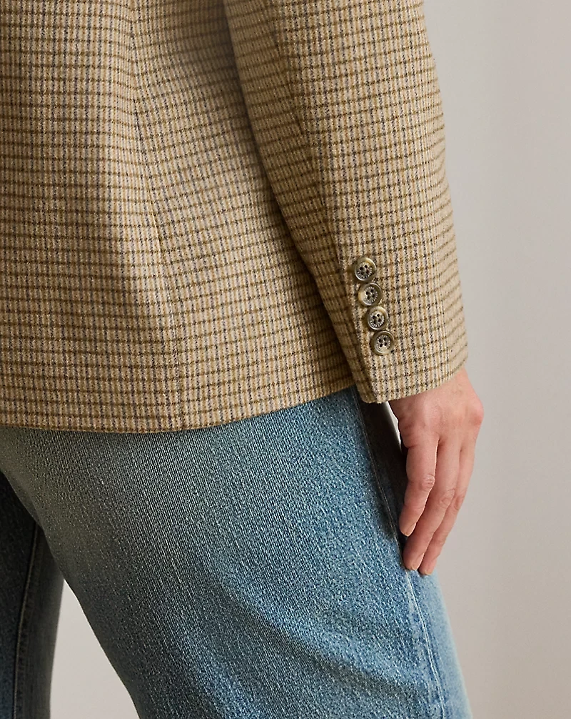 Double-Breasted Wool-Blend Twill Blazer