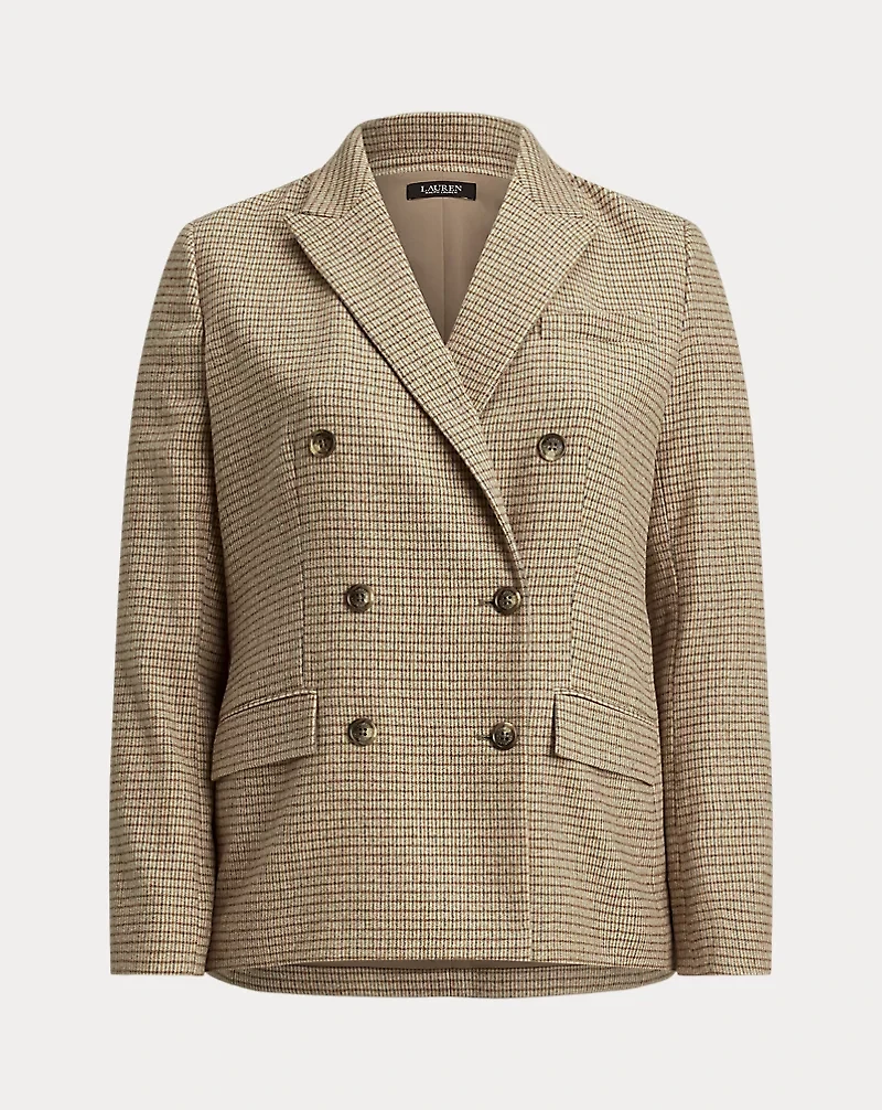 Double-Breasted Wool-Blend Twill Blazer