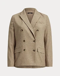 Double-Breasted Wool-Blend Twill Blazer