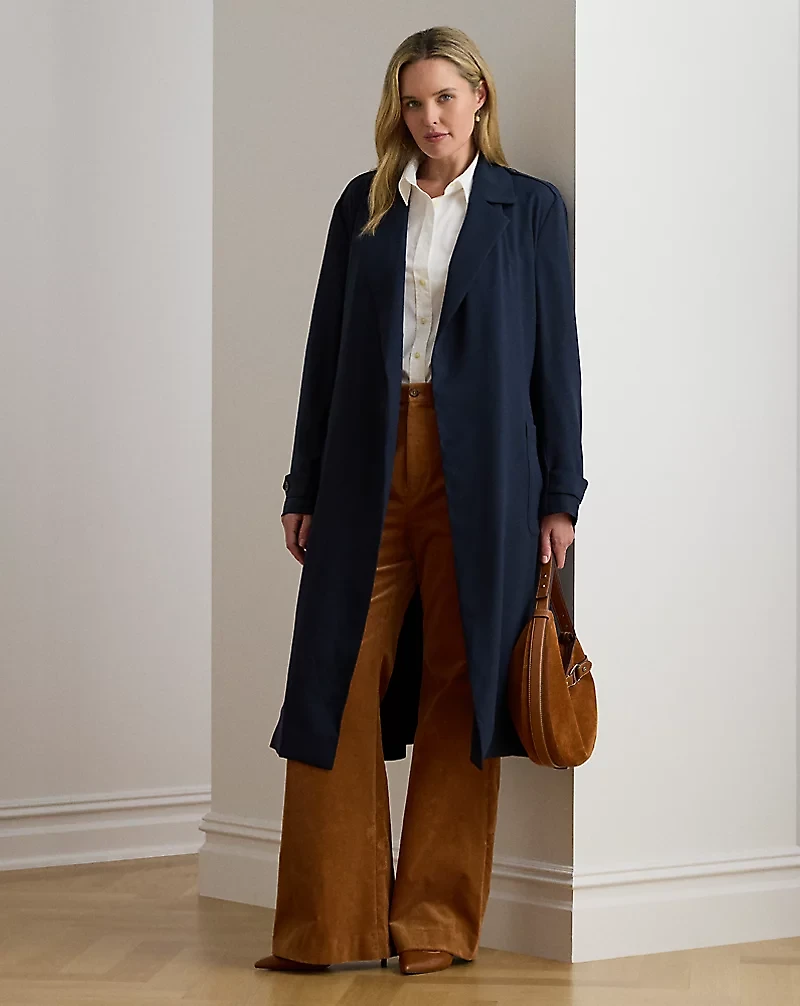 Double-Faced Georgette Wrap Coat