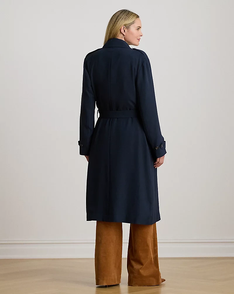 Double-Faced Georgette Wrap Coat