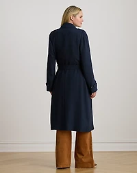 Double-Faced Georgette Wrap Coat