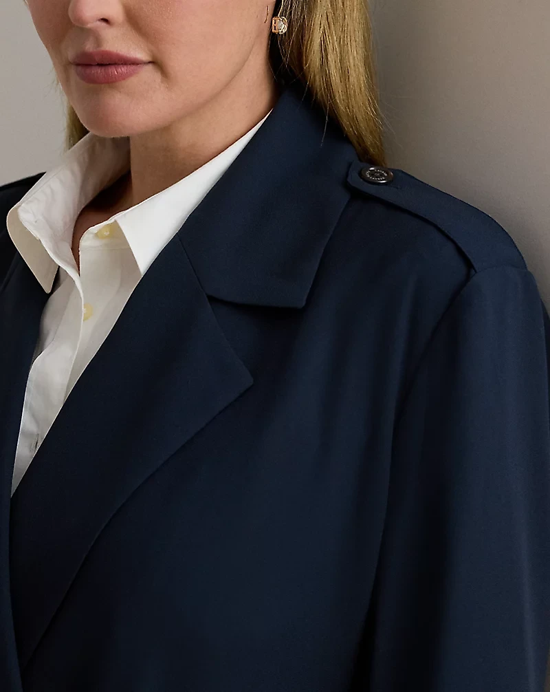 Double-Faced Georgette Wrap Coat