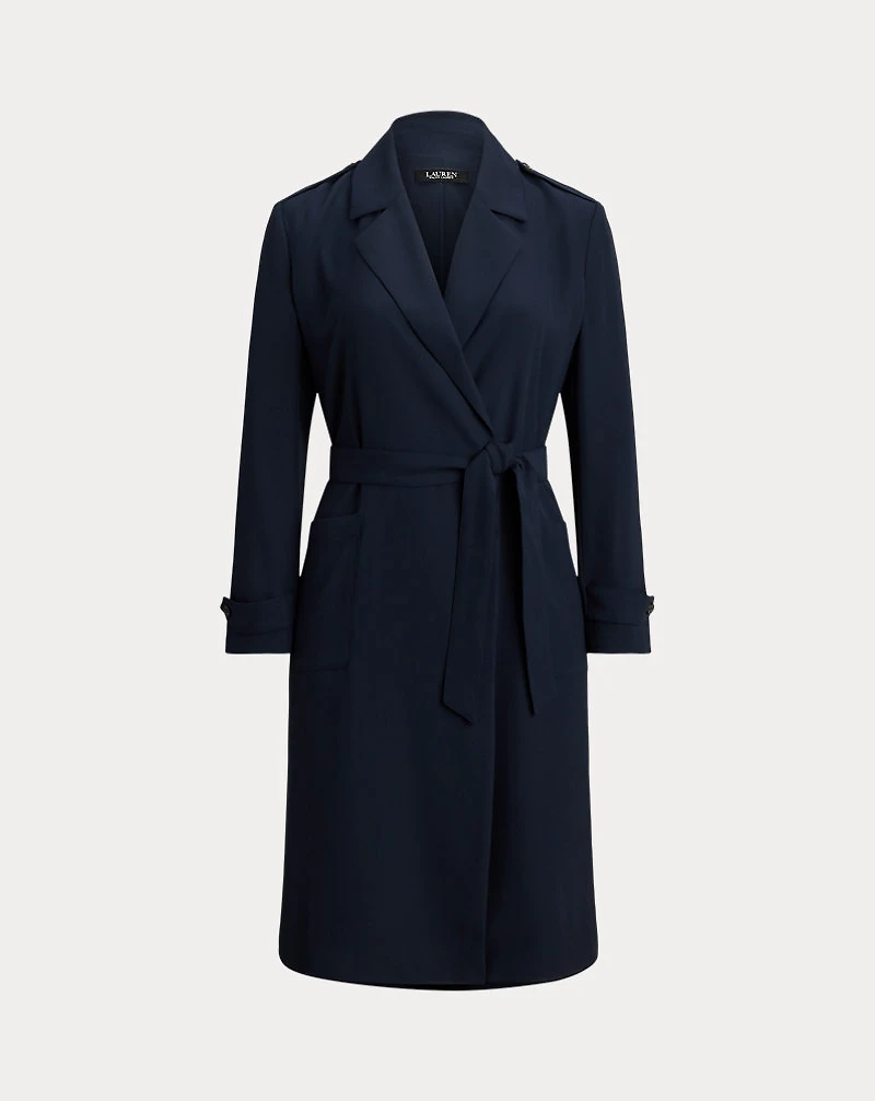 Double-Faced Georgette Wrap Coat