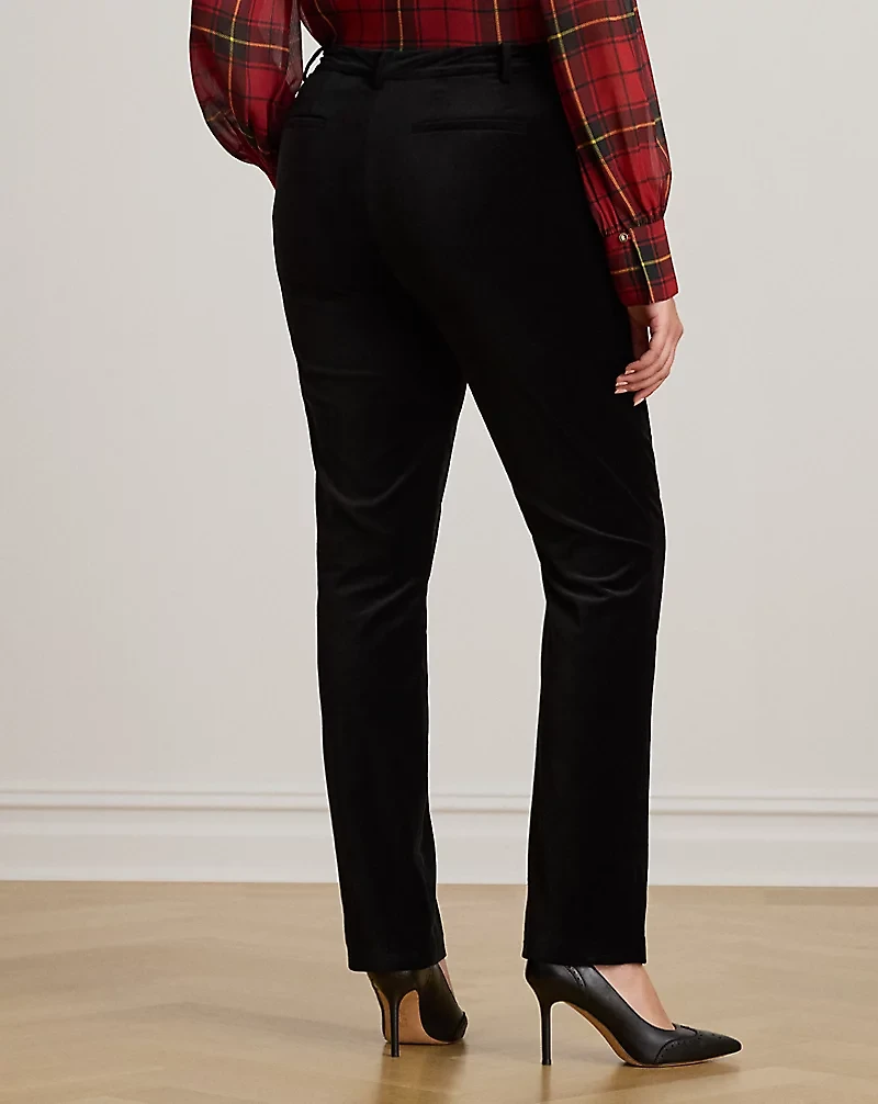 Stretch Velvet Cropped Pant