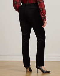 Stretch Velvet Cropped Pant